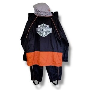 Women's‎ Harley Davidson Motorcycle Rain Jacket and Rain Pants Set XL 98246-06VW